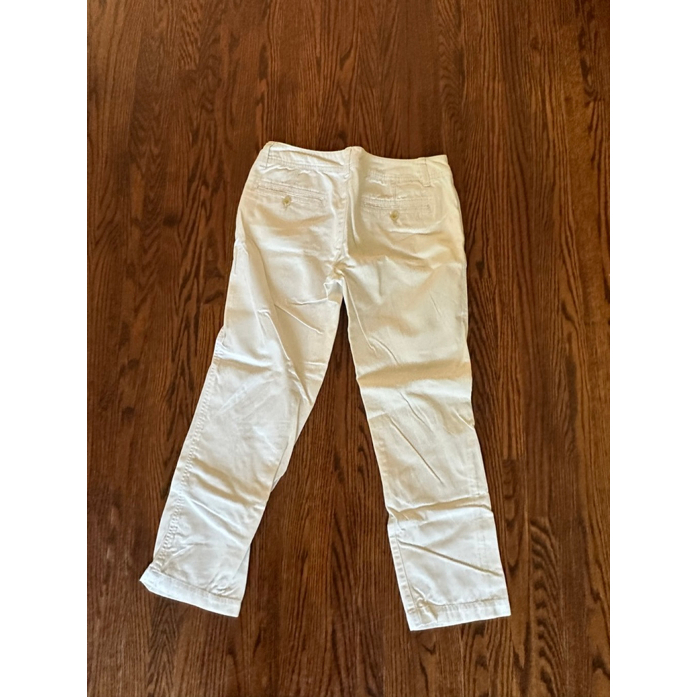 Women's American Eagle Outfitters White Ankle Cropped Pants Size 6 - Picture 4 of 8